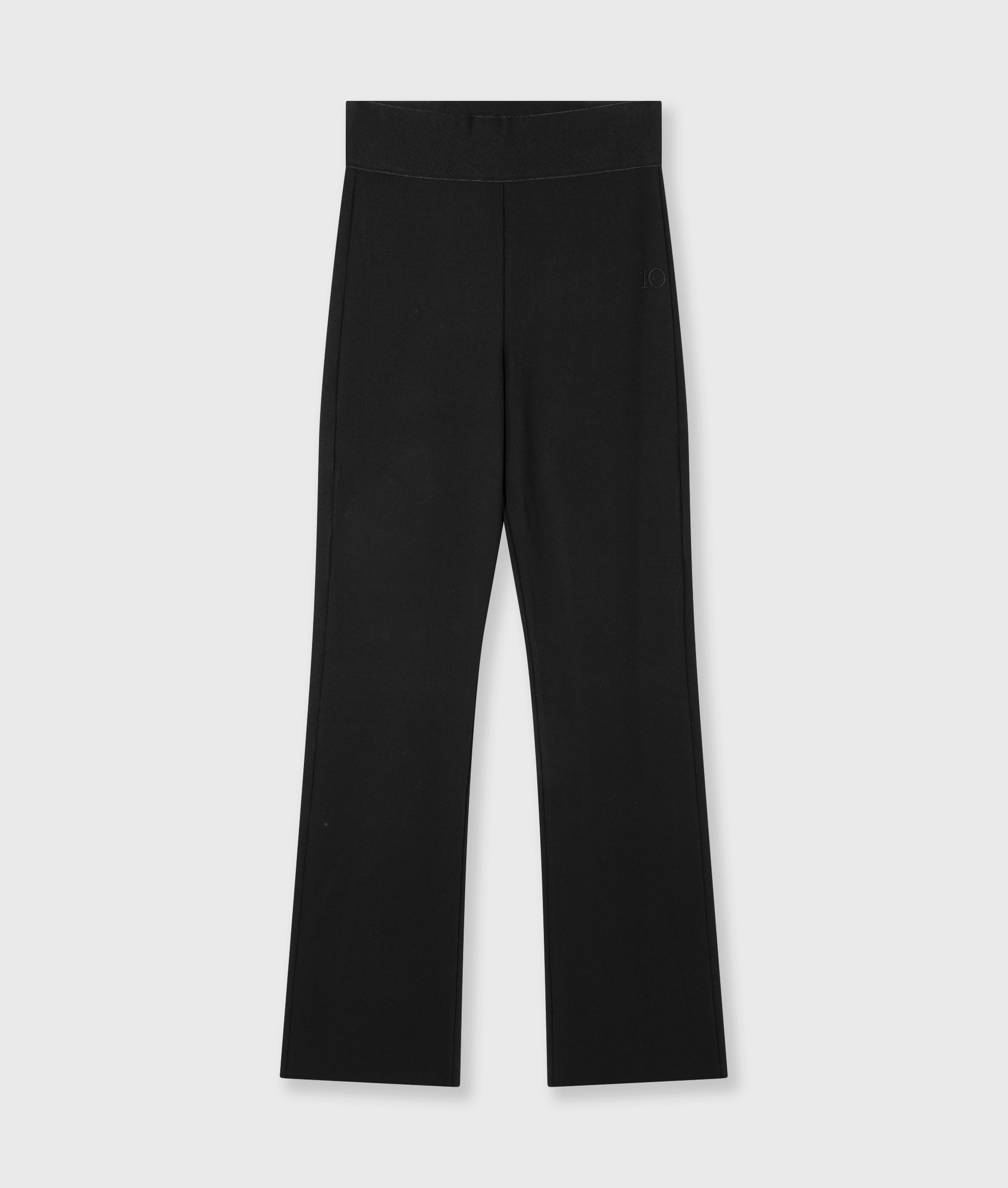 10 Days - Flare Punto Pants Schwarz High Waist