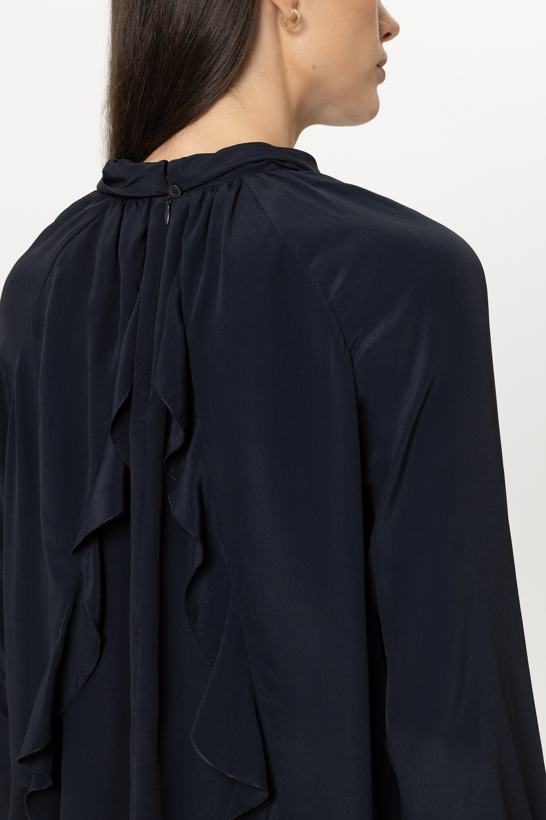 Luisa Cerano - Bluse Winter Navy Seiden-Mischung