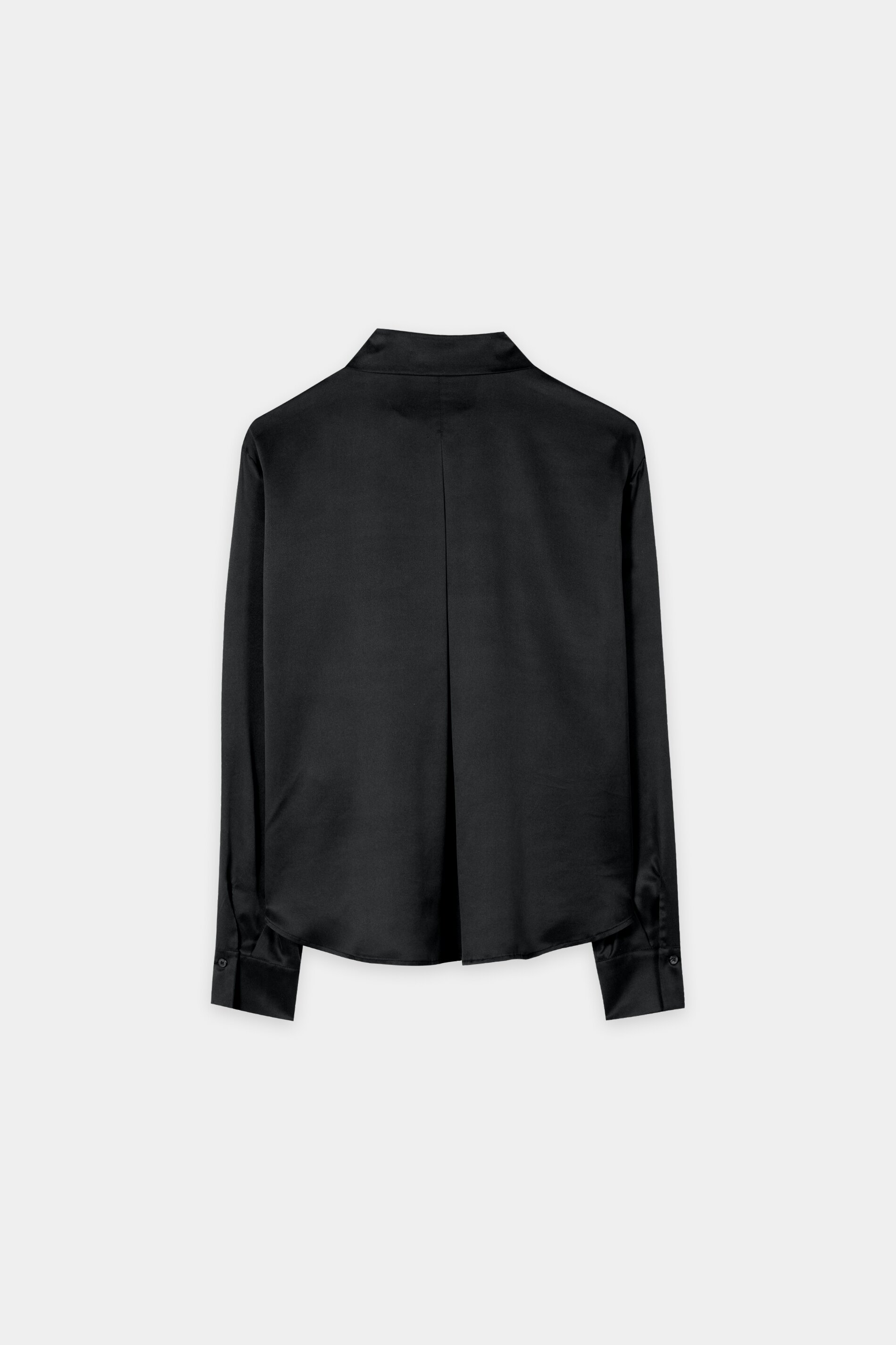 Luisa Cerano - Hemdbluse Schwarz aus Seiden-Mix mit Plastron