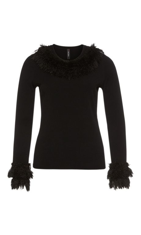Marc Cain - Pullover mit Fransenkanten