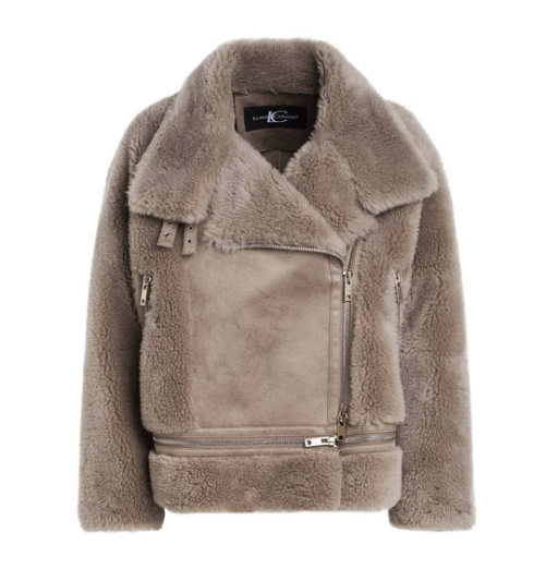 Luisa Cerano - Bikerjacke Fake Fur