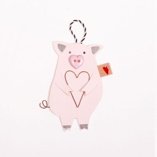 Glücksschweinchen mit Herz