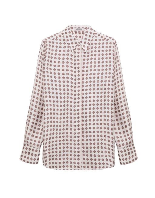 Dorothee Schumacher - Hemdbluse aus bedrucktem Seidentwill rose mini tie