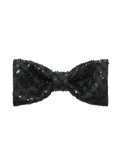 Dorothee Schumacher - Maxi Schleifenbrosche aus besticktem Duchesse black