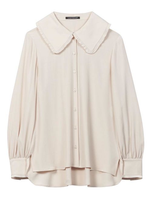 Luisa Cerano - Bluse mit Bubikragen off white