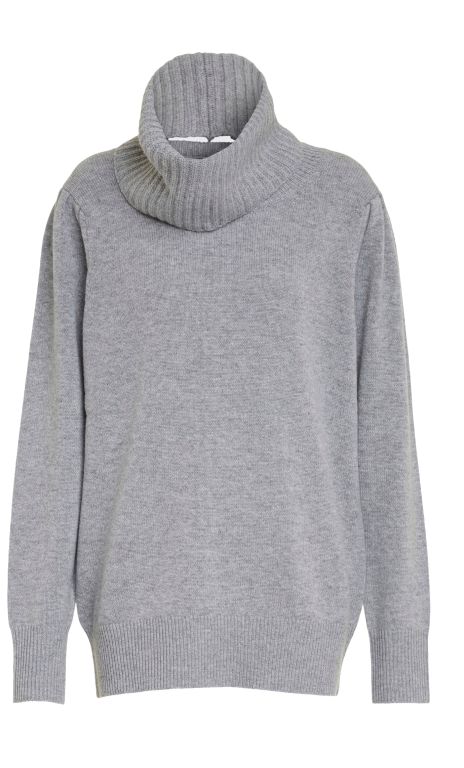 Dorothee Schumacher - Pullover mit einem abnehmbaren Rollkragen grau