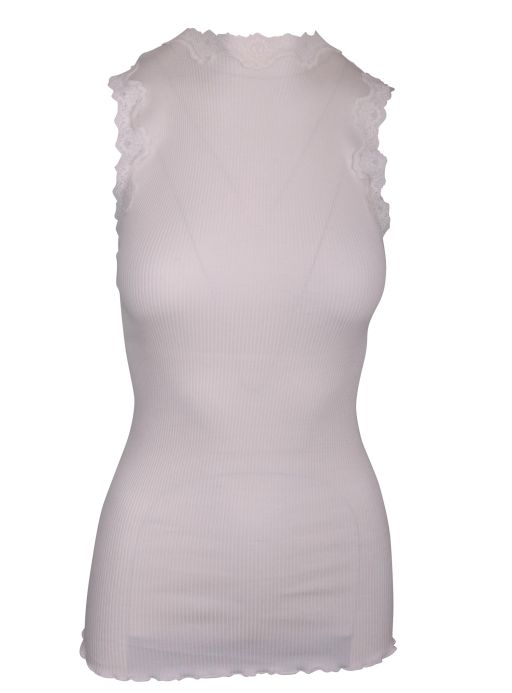 Rosemunde - Top mit hohem Halsausschnitt new white
