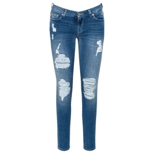 7 For All Mankind - The Skinny NY Light Distressed