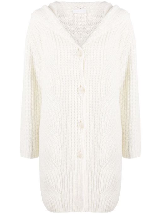 Fabiana Filippi - Strickjacke mit Kapuze lang
