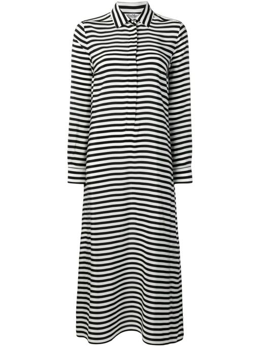 Max Mara - Langes Seidenkleid mit Streifen