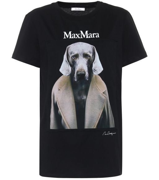 Max Mara - T-Shirt mit Foto - Print in schwarz