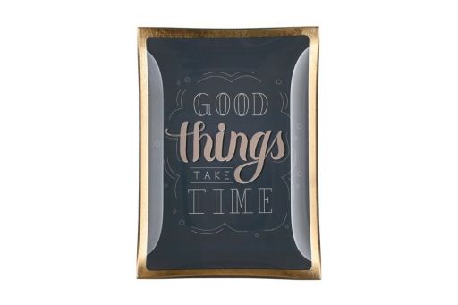 Glasteller "Good things take Time"