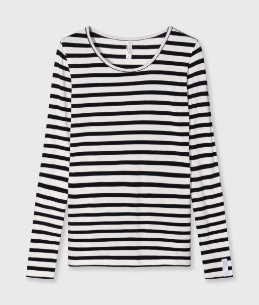 10 Days - Longsleeve ecru/black