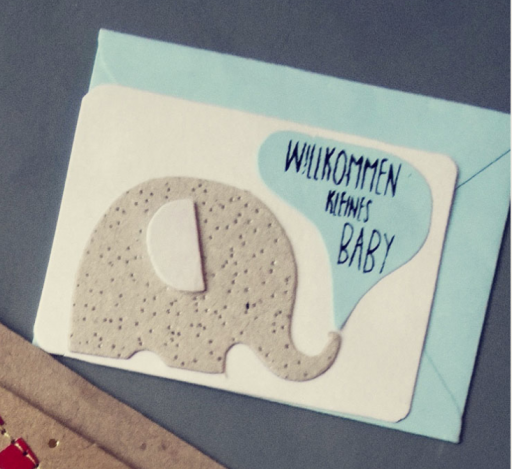 Minikarte WILLKOMMEN KLEINES BABY