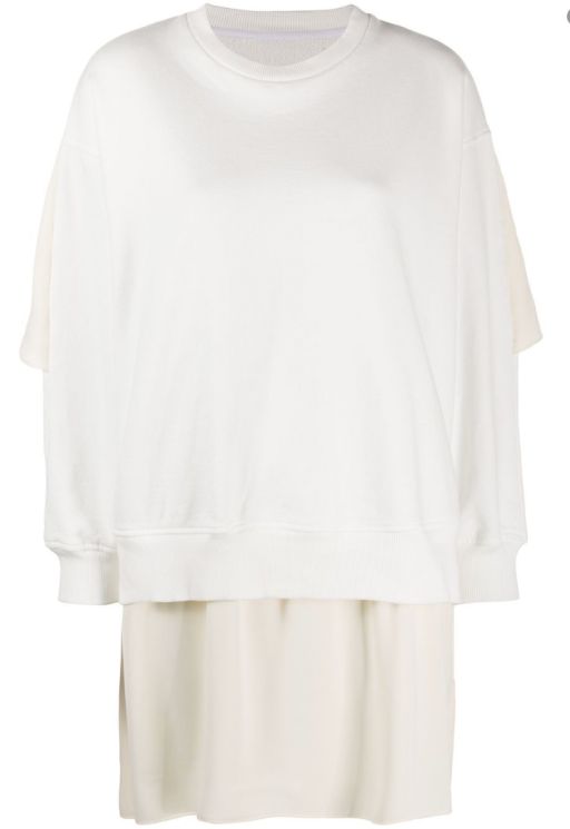 MM6 Maison Margiela - Pulloverkleid mit Seidendetails