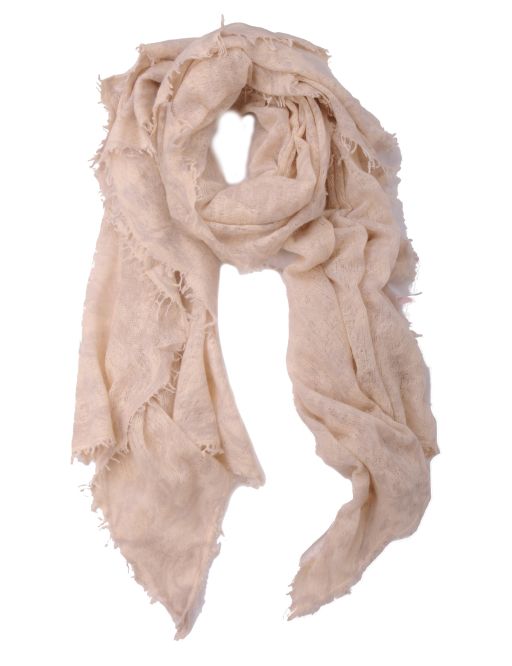 Pur Schoen - Handgefilzter Cashmere Druckschal Oranment sand