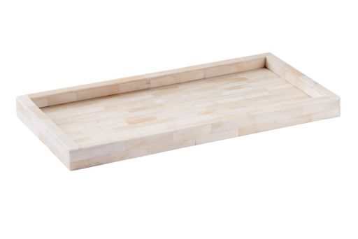 Tablett 38x19 cm creme