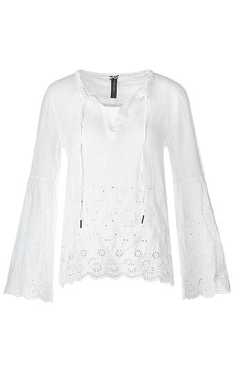 Marc Cain - Bluse mit Lochstickerei