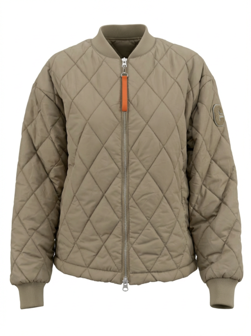 NO.1 Como - Steppjacke Lancy – Beige-Grün