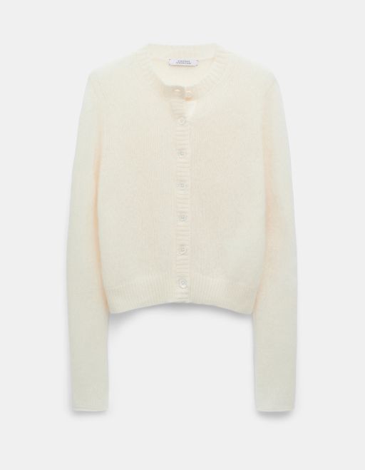 Dorothee Schumacher - Cardigan mit Rundhalsausschnitt camellia white