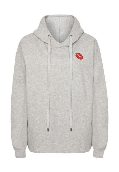 lala Berlin - Oversized Hoodie mit Kussmund