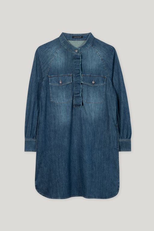 Luisa Cerano - Denim-Kleid mit Rüschendetails