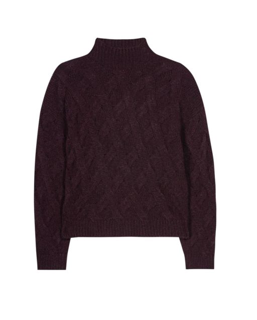 Luisa Cerano - Pullover mit Zopfmuster burgundy