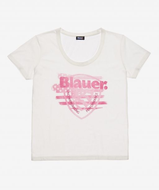 Blauer USA - T-Shirt mit rosa Print