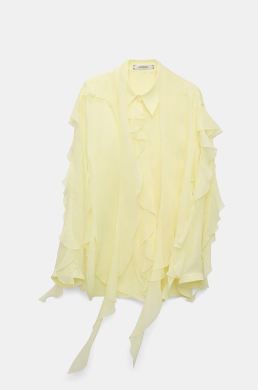 Dorothee Schumacher - Bluse mit Volant Details light lemon