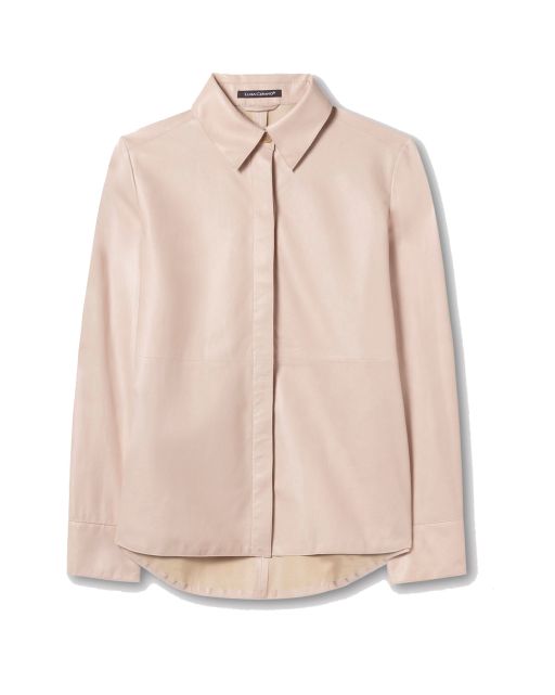 Luisa Cerano - Lammnappa Hemdbluse beige