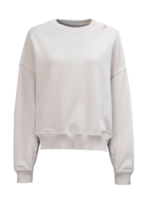 True Religion - Sweater Crew Embro palebeige