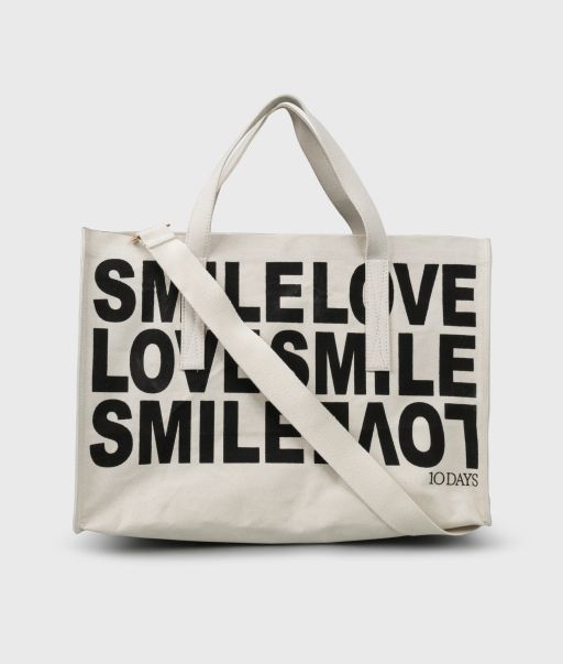 10 Days - Canvas Shopper ecru