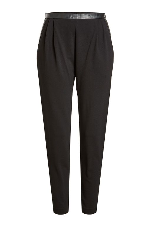 MaxMara - Straight Leg Pants mit Leder am Bund