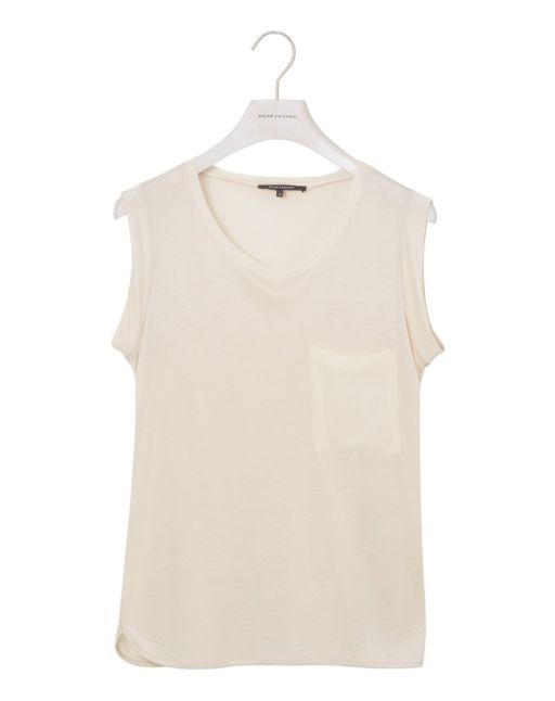 Rene Lezard - Shirt mit Brusttasche creme