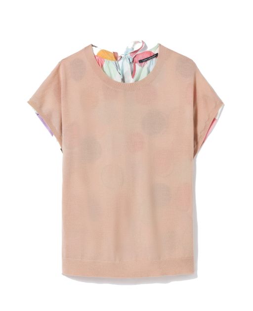 Luisa Cerano - Kurzärmliger Pulli mit Bubble-Print