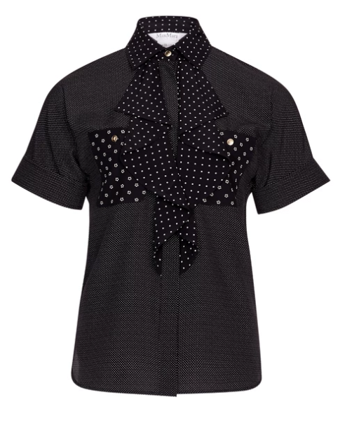 Max Mara - Seidenbluse mit kurzem Arm