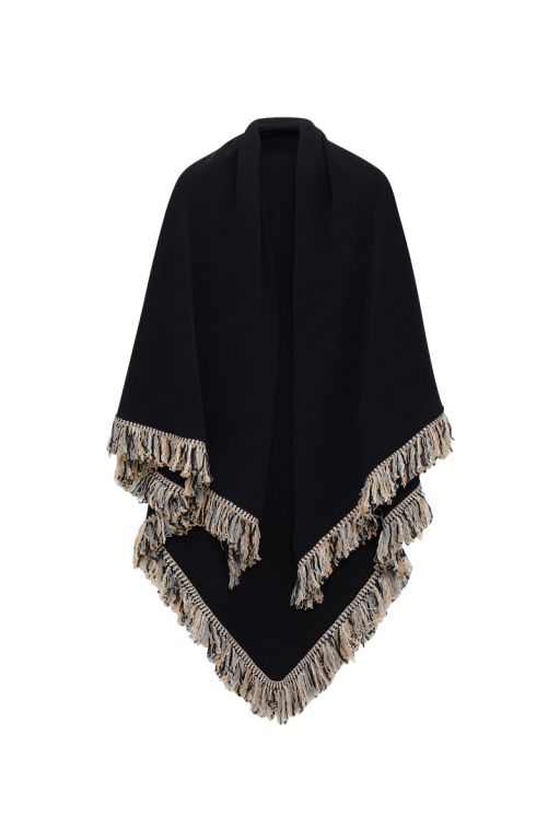 Dorothee Schumacher - Poncho mit Fransen black