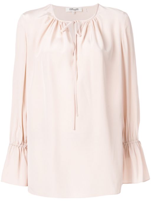 Diane von Furstenberg - Seidenbluse mit Trompetenärmel