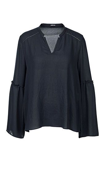 Marc Cain - Bluse mit glockigem Arm dunkelblau