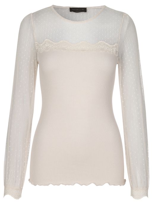 Rosemunde - Blusenshirt mit transparentem Arm soft powder