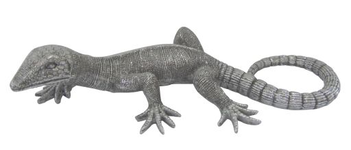 Echse silber groß
