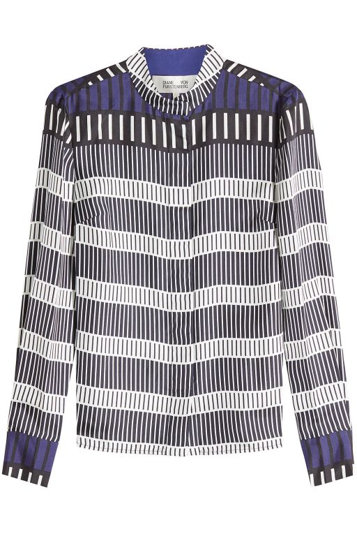 Diane von Furstenberg - Seidenbluse mit grafischem Muster