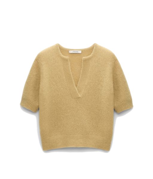 Dorothee Schumacher - Kaschmir Pullover kurzarm camel