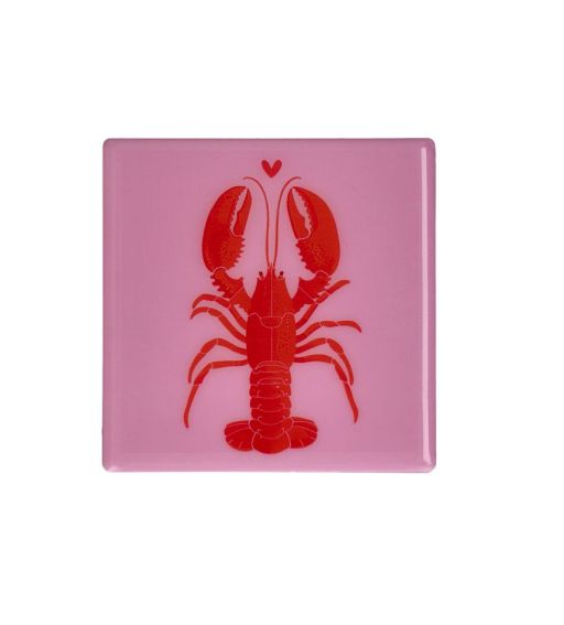 Love Tiles Untersetzer Hummer rosa