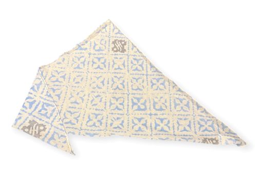 Friendly Hunting - Cashmere Midicube Eye of Marrakesh weiß/hellblau