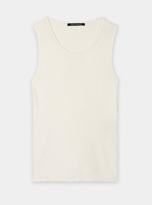 Luisa Cerano - Trägertop mit Picot Kante milk