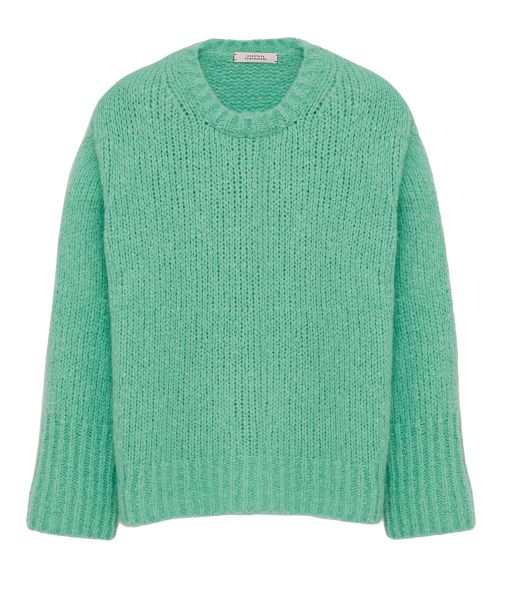 Dorothee Schumacher - Rundhalspullover aus Kaschmir-Seidenmix tender green