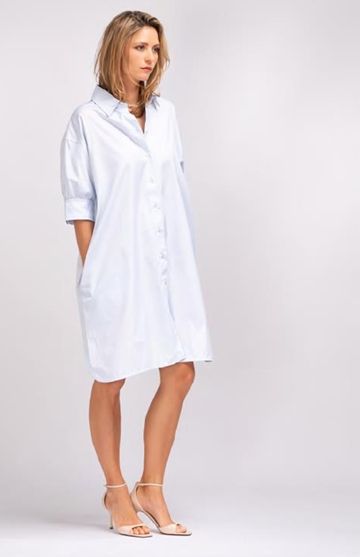 True Religion - Baumwollkleid hellblau