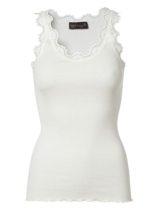Rosemunde - Top mit Spitze new white