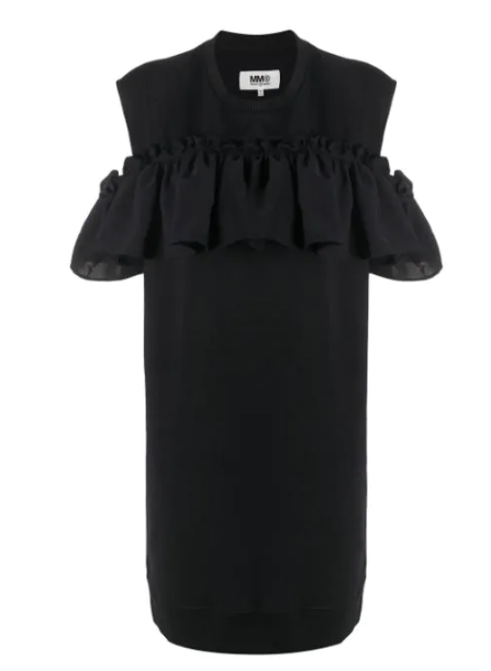 MM6 Maison Margiela - Sweatkleid mit Rüschen